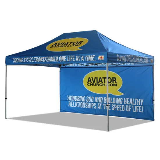 Estrutura de alumínio portátil grande e resistente personalizada Gazebo branco Barraca de dossel pop-up com laterais para feiras ao ar livre, festas de praia, eventos, publicidade 10X10 10X20